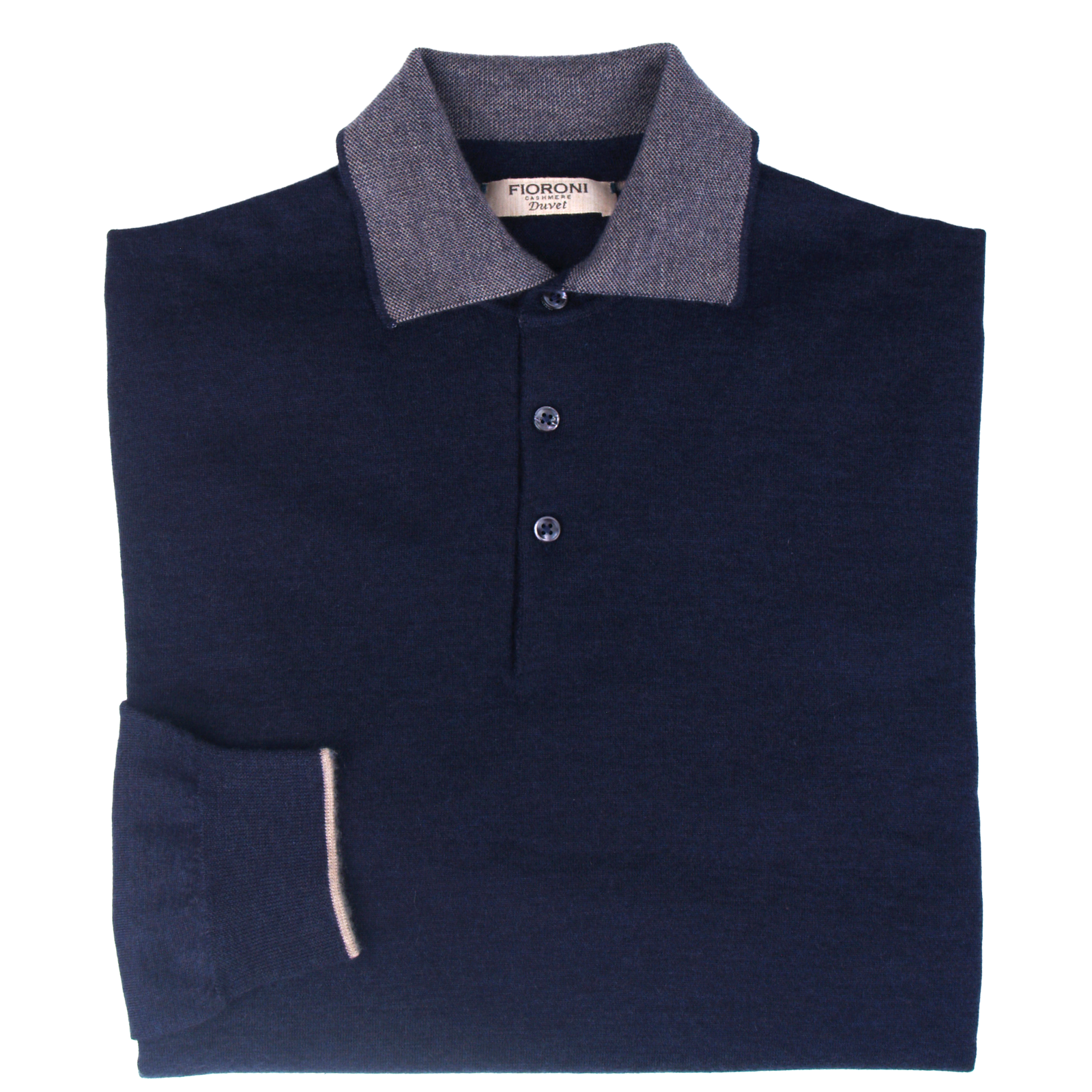 Fioroni Duvet cashmere sweater with polo collar