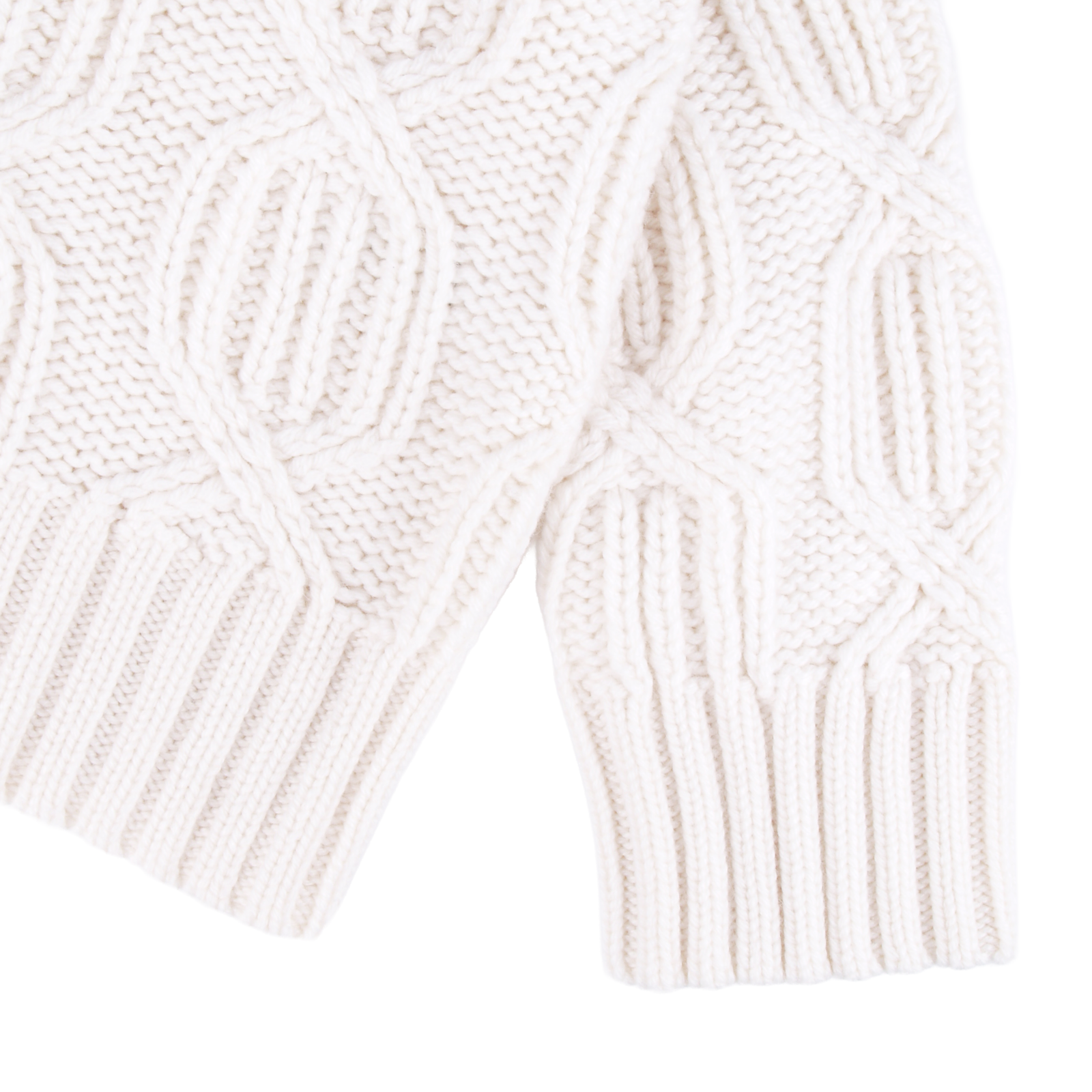 Malo Kaschmir Rollkragenpullover in Off-White