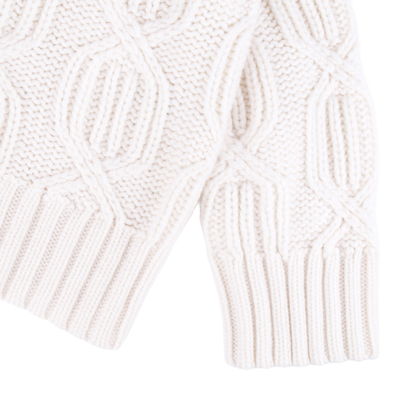 Malo Kaschmir Rollkragenpullover in Off-White