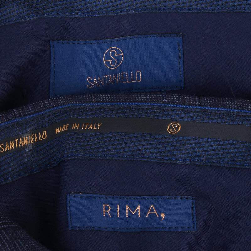 Santaniello trousers in extra-fine wool dark blue