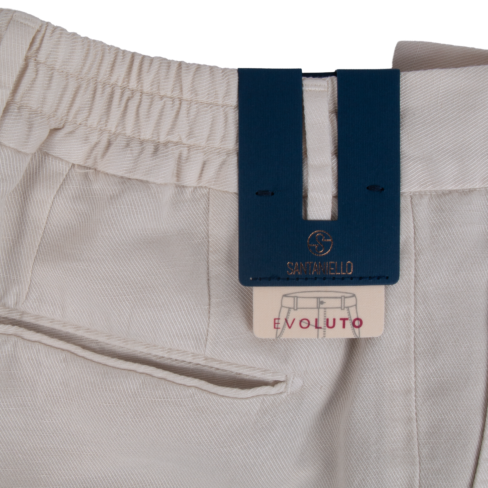 Santaniello elegant Evoluto summer trousers in stylish beige