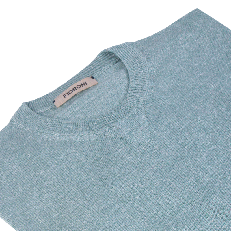 Fioroni pastellgrüne Strick T-Shirt