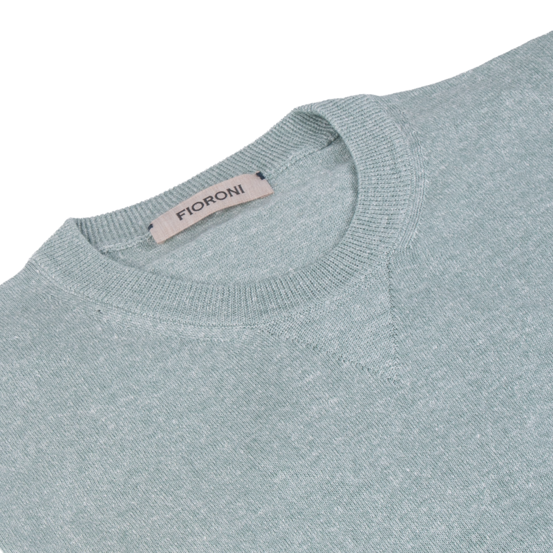 Fioroni pastellgrüne Strick T-Shirt