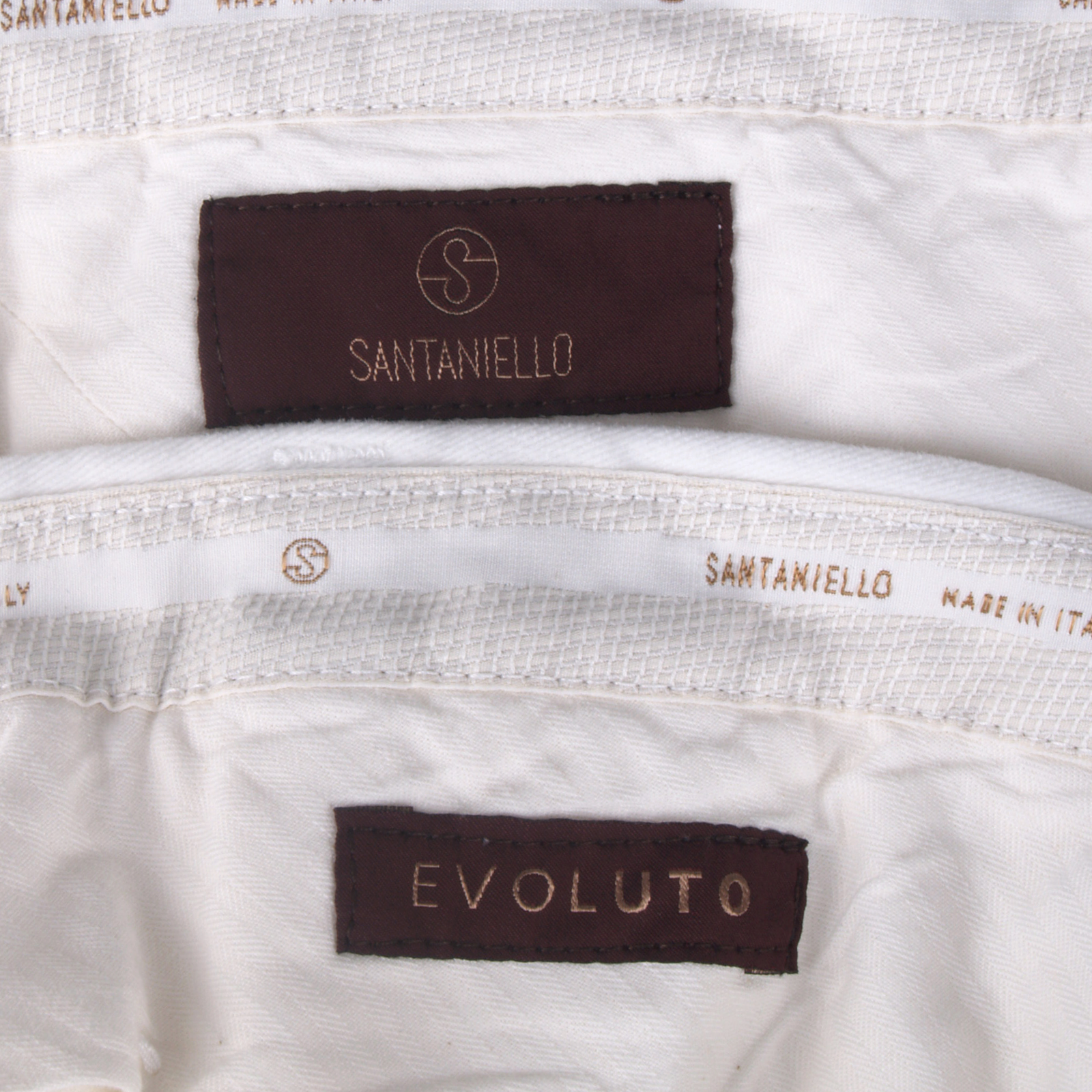 Santaniello Evoluto trousers in classic white