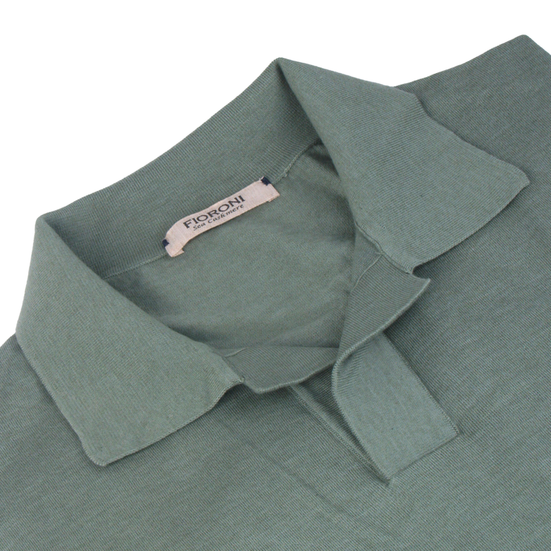 Fioroni grünes Poloshirt mit kurzen Ärmeln