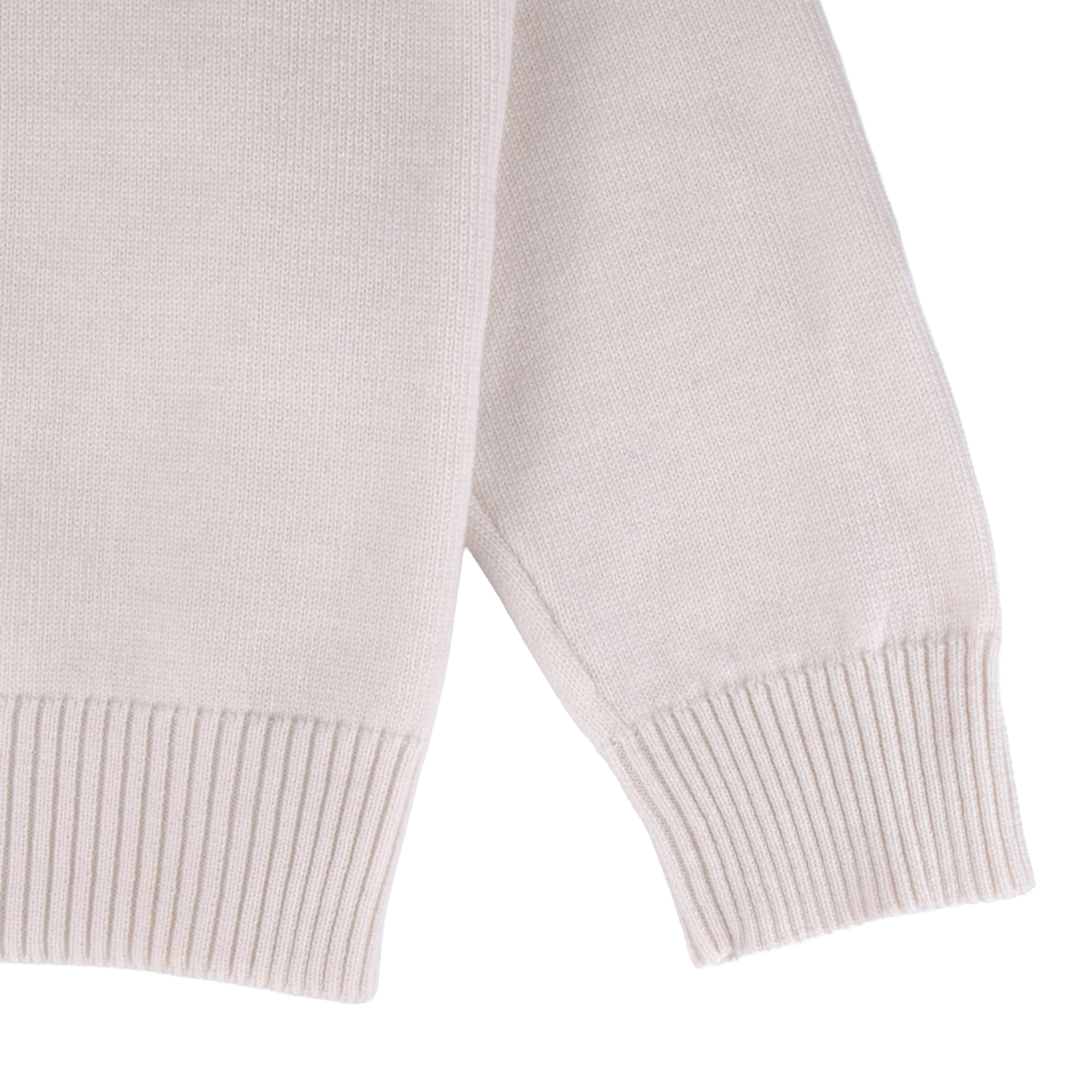 Malo Schurwolle Rollkragenpullover in Cremefarbe