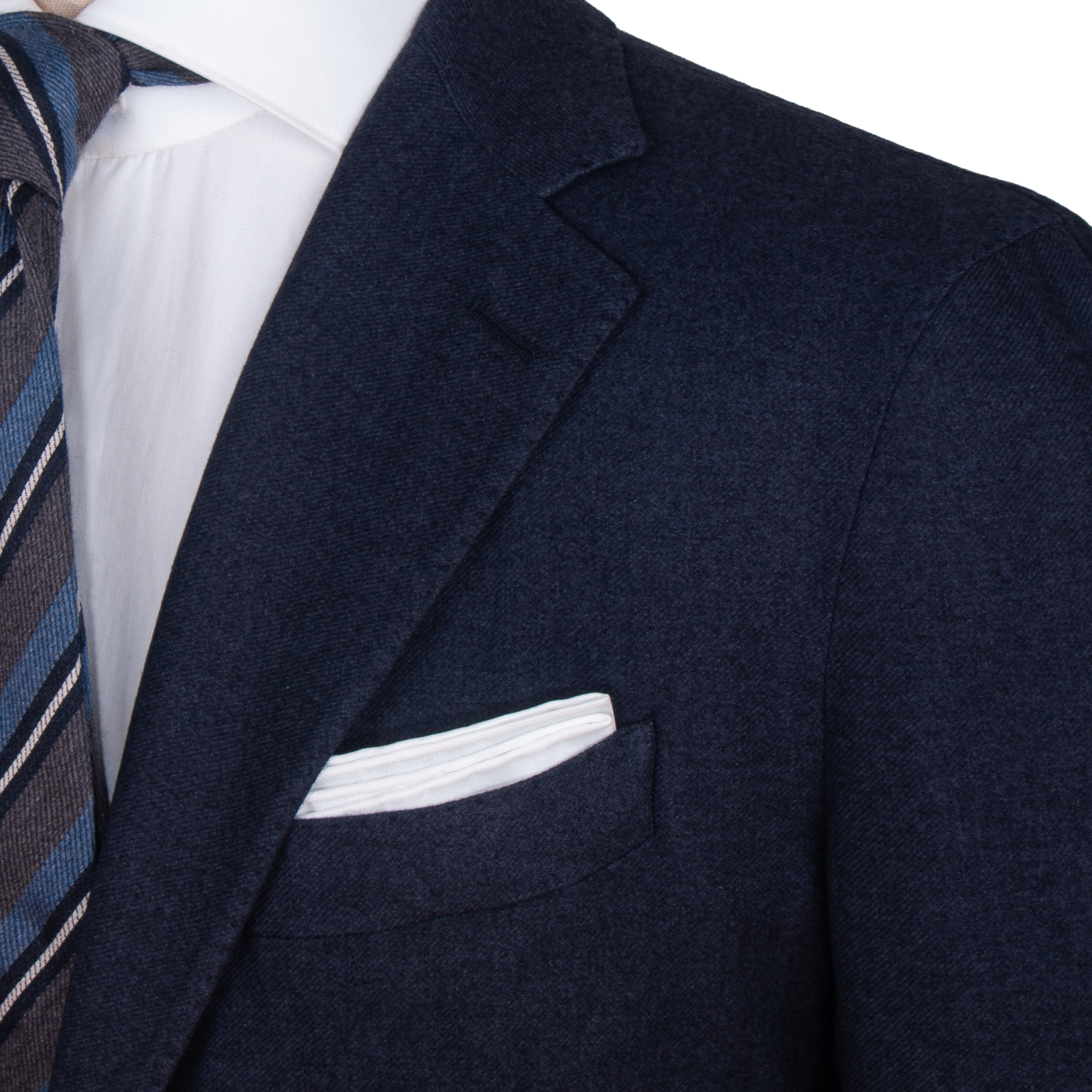 Santaniello cashmere silk jacket in dark blue