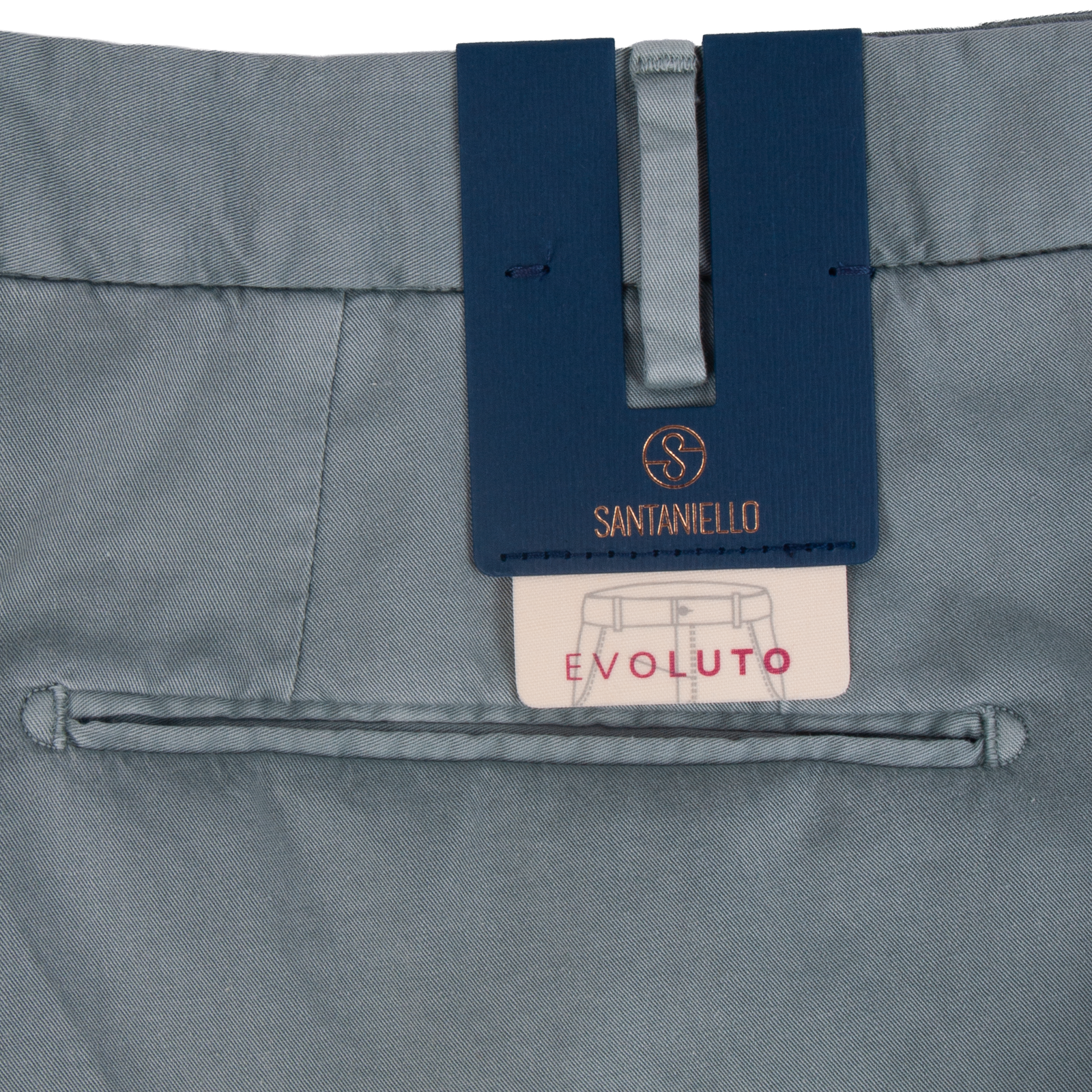 Santaniello Baumwollhose Evoluto Grau Blau