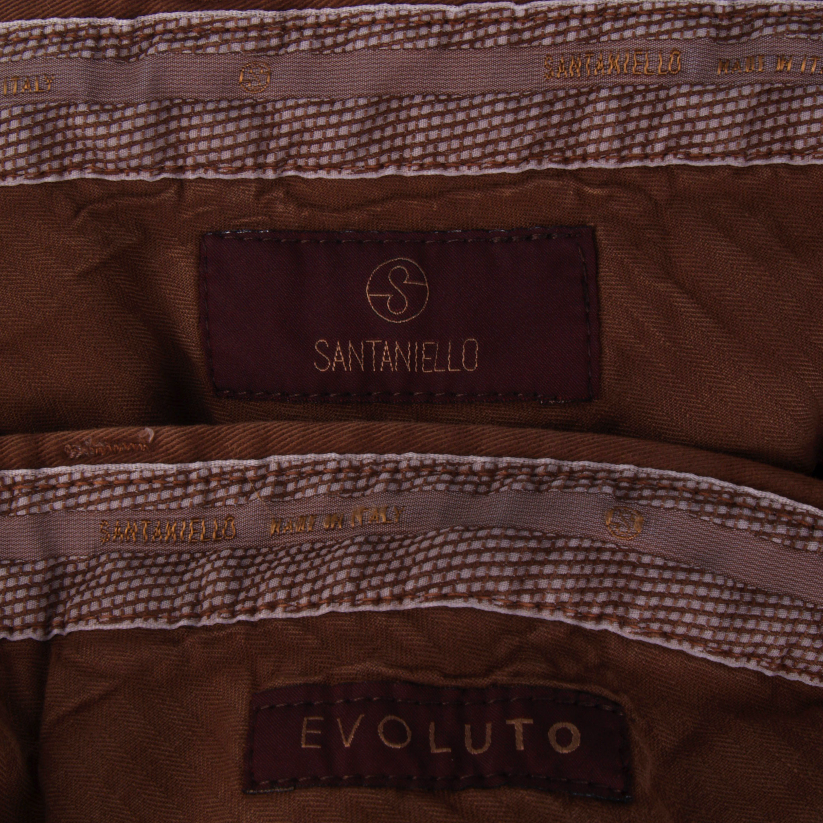Santaniello Evoluto trousers in mahogany brown