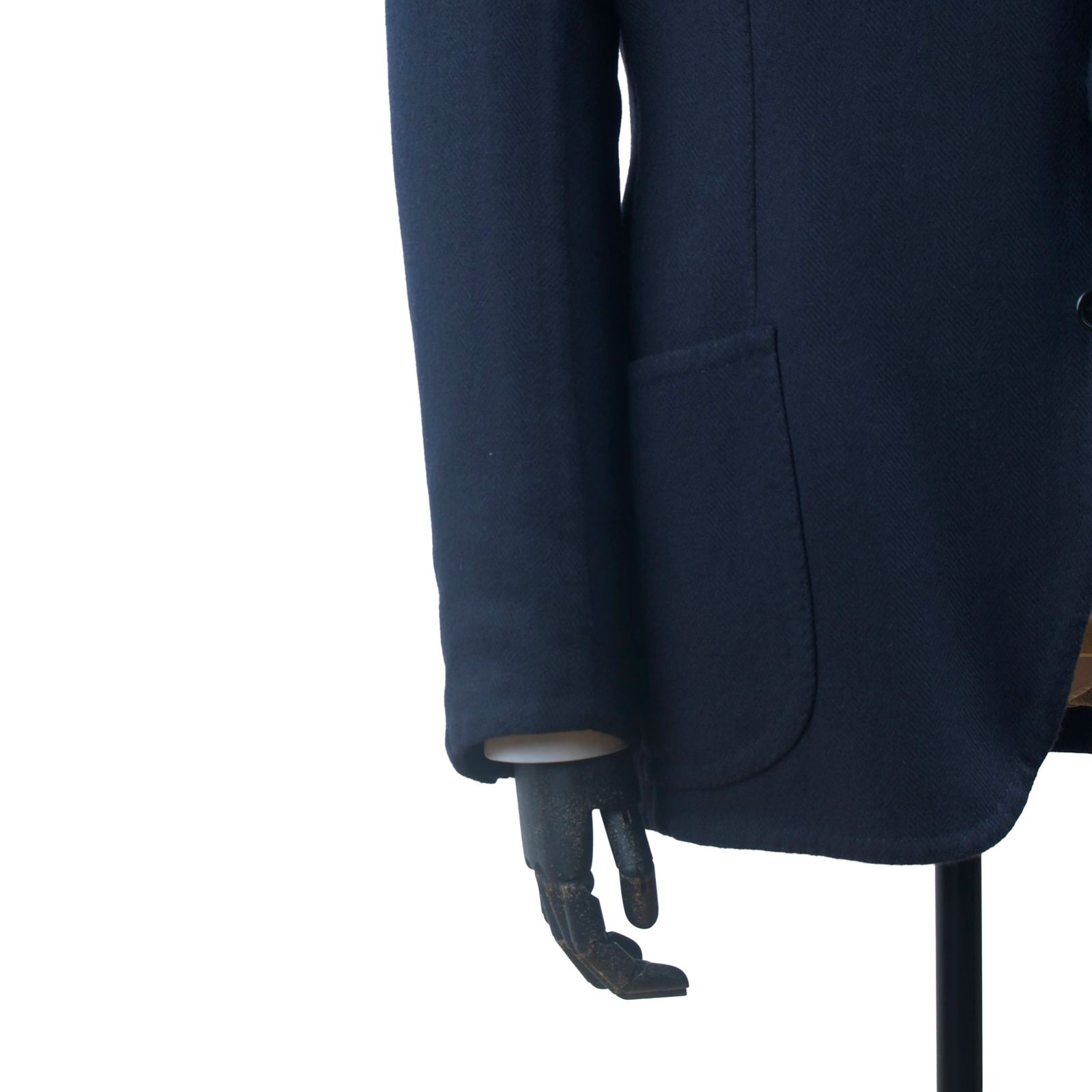 Cesare Attolini Sakko aus reinem Kaschmir in Nachtblau mit Fischgrätmuster