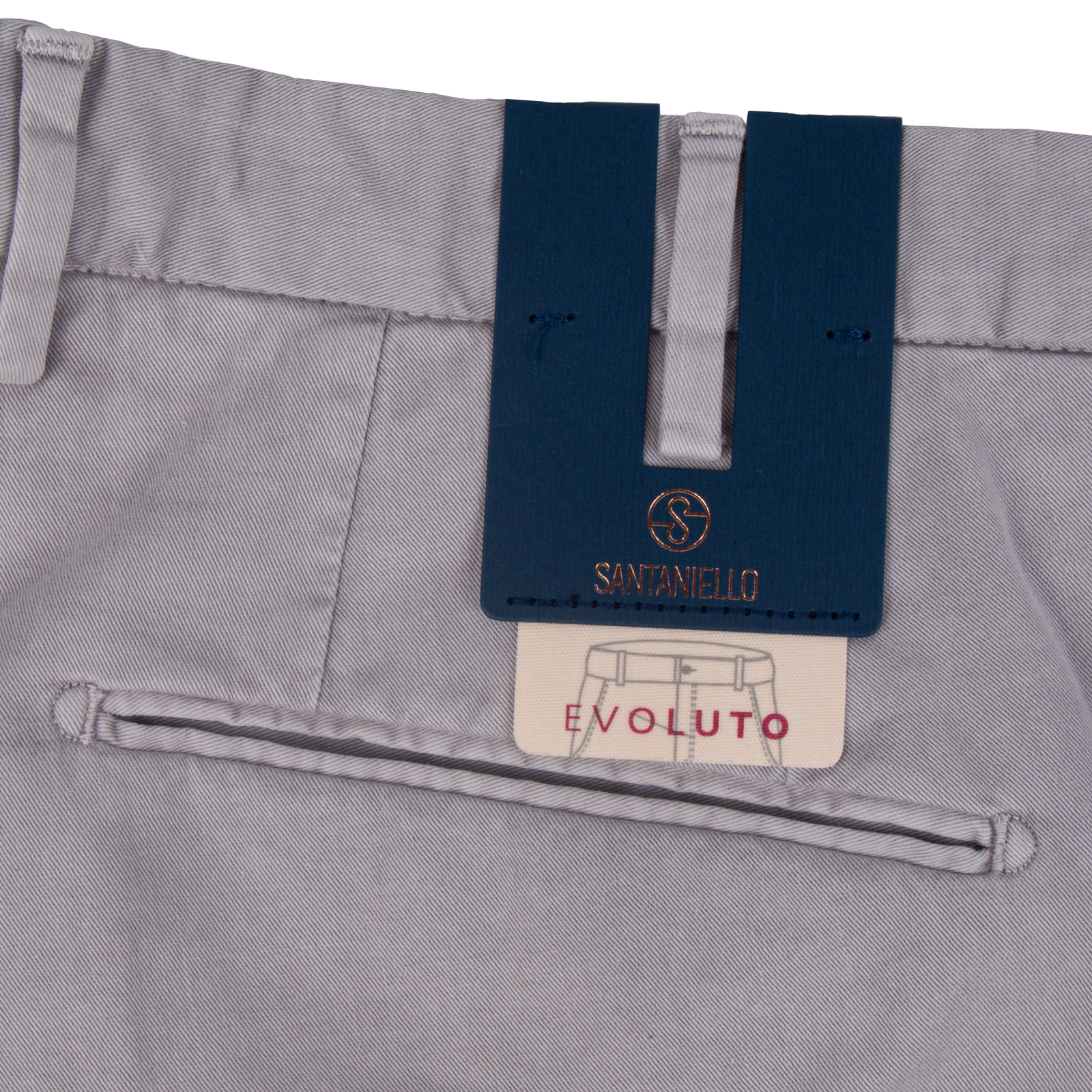 Santaniello cotton trousers Evoluto light gray