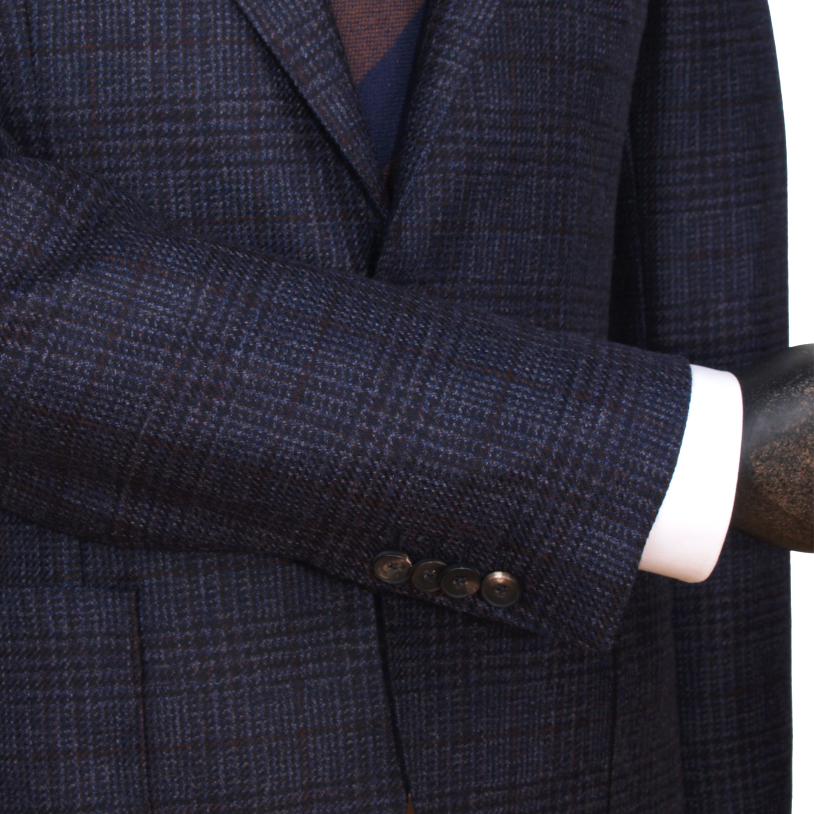 Santaniello jacket in anthracite plaid