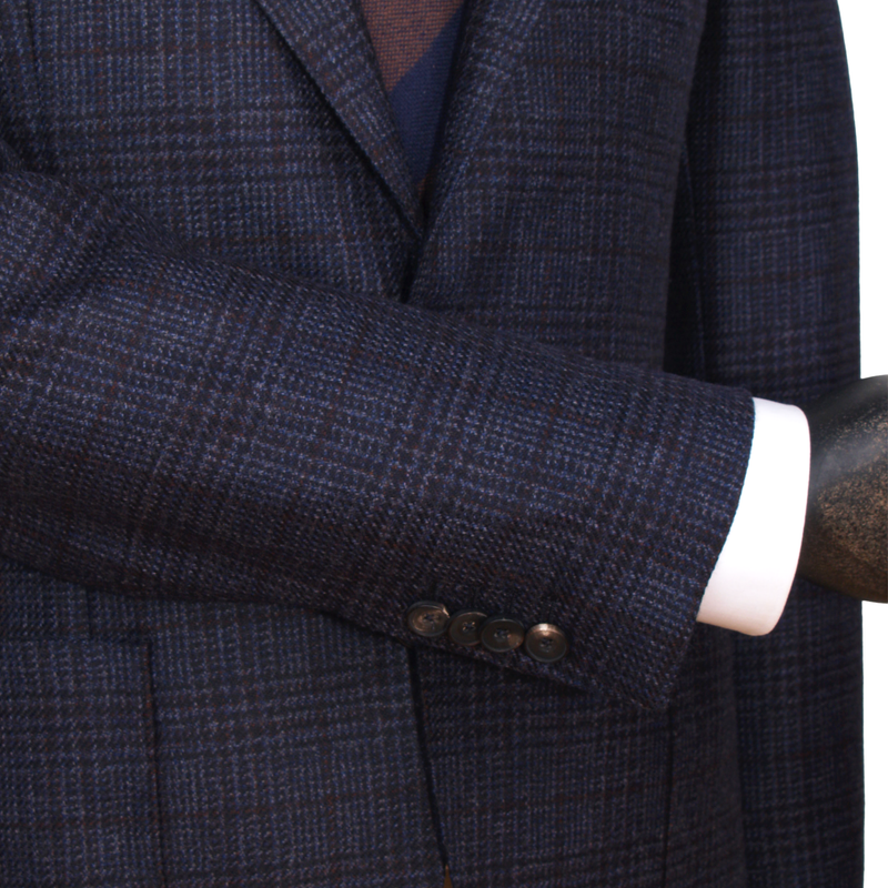 Santaniello jacket in anthracite plaid