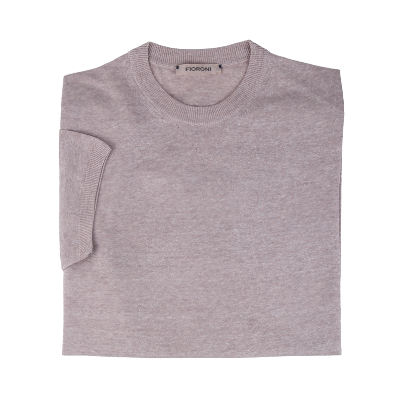 Fioroni beiges Strick T-Shirt