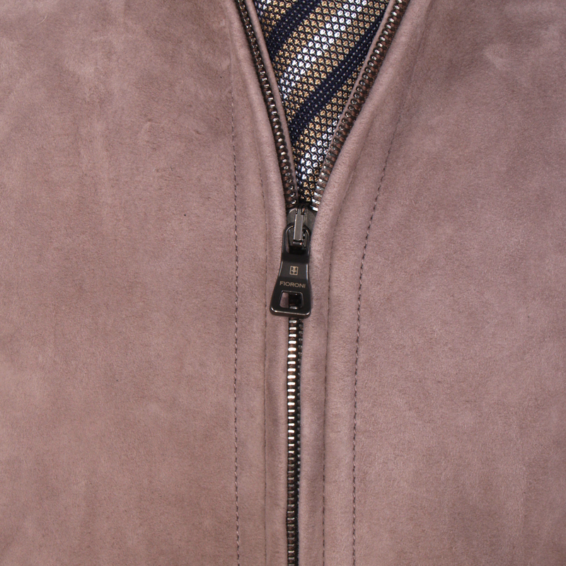 Fioroni Shearling Bomberjacke mit Strickeinsätzen