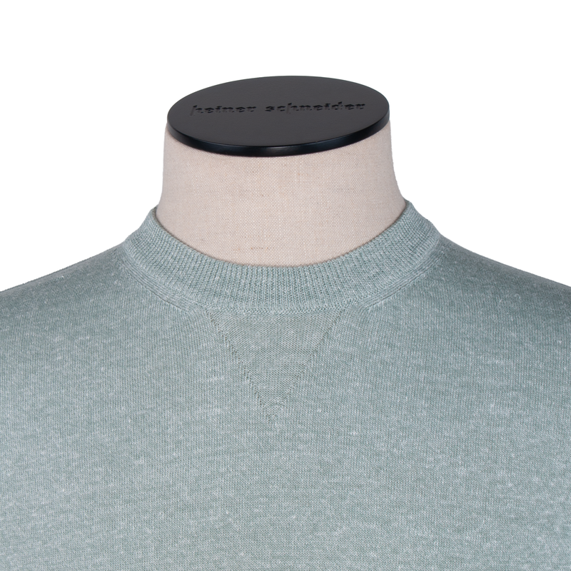 Fioroni pastellgrüne Strick T-Shirt