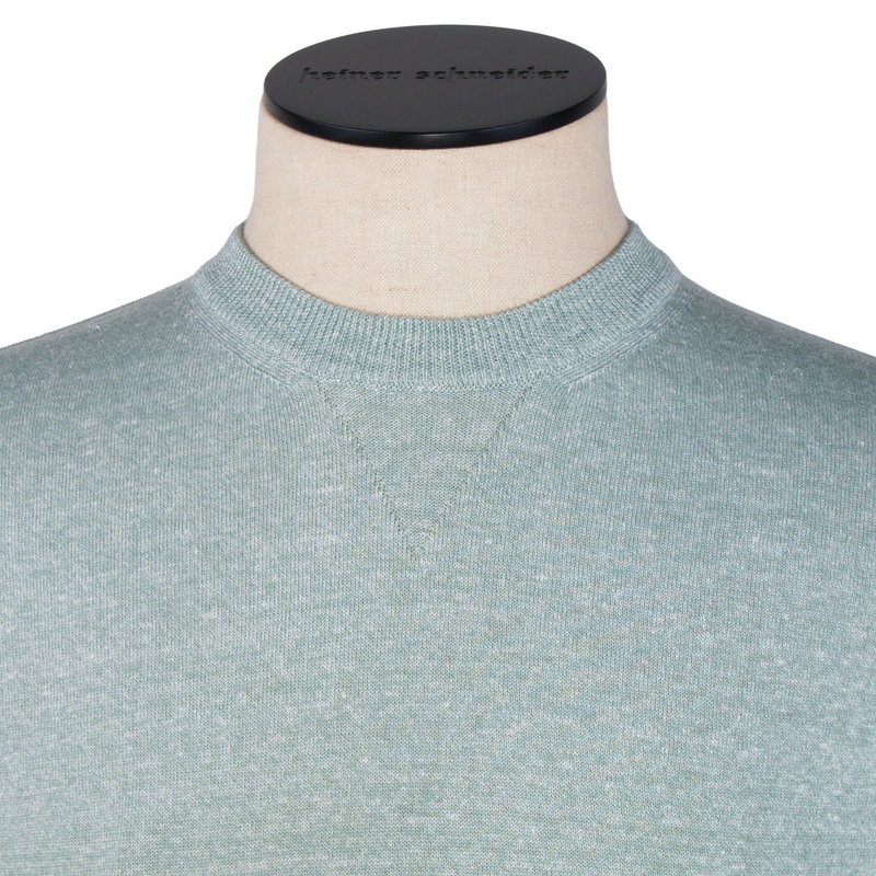 Fioroni pastellgrüne Strick T-Shirt