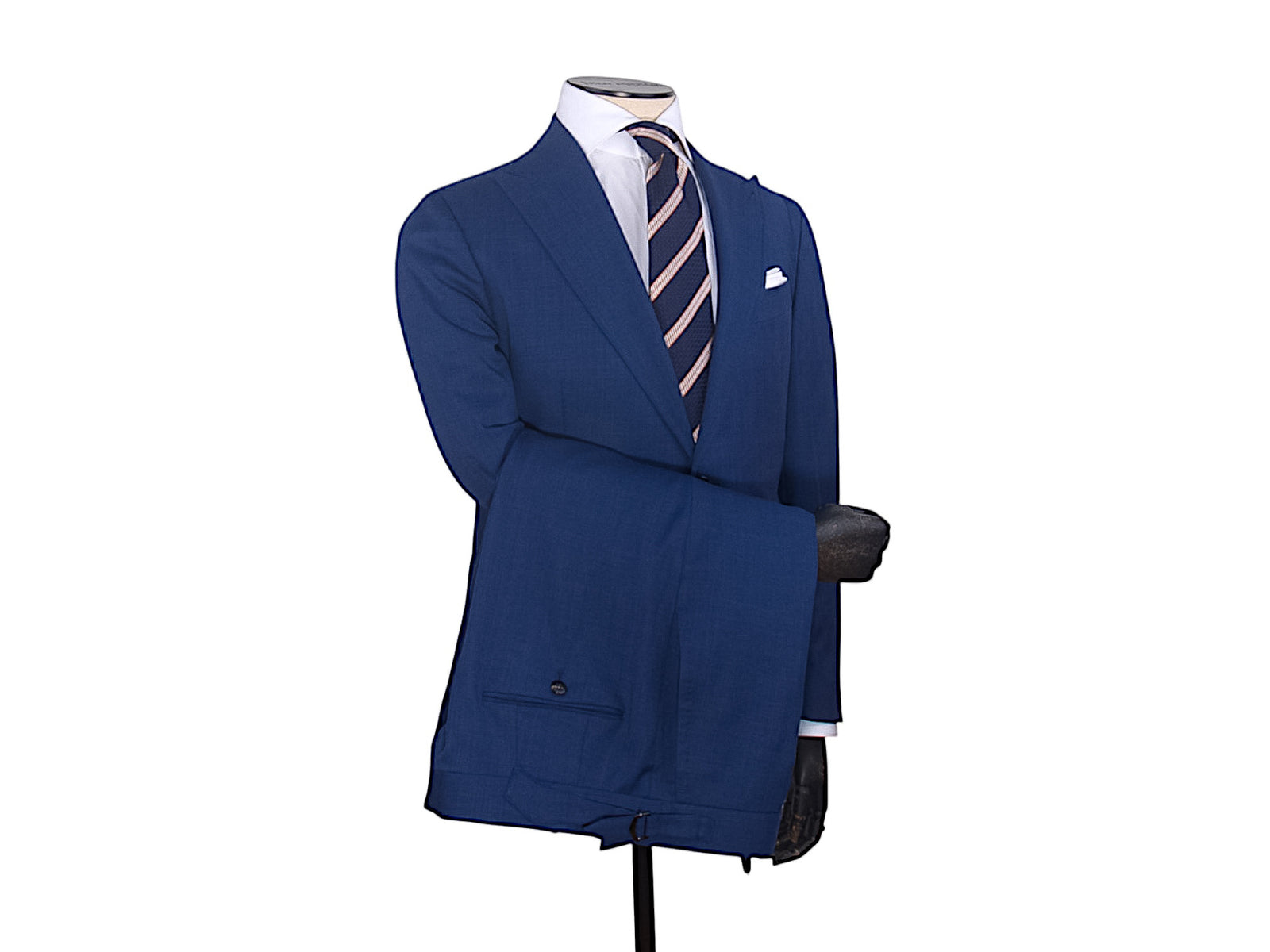 Stile Latino blauer Anzug aus Wolle mit Peakrever
