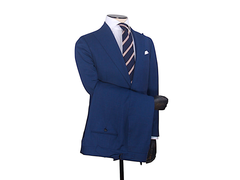 Stile Latino blauer Anzug aus Wolle mit Peakrever
