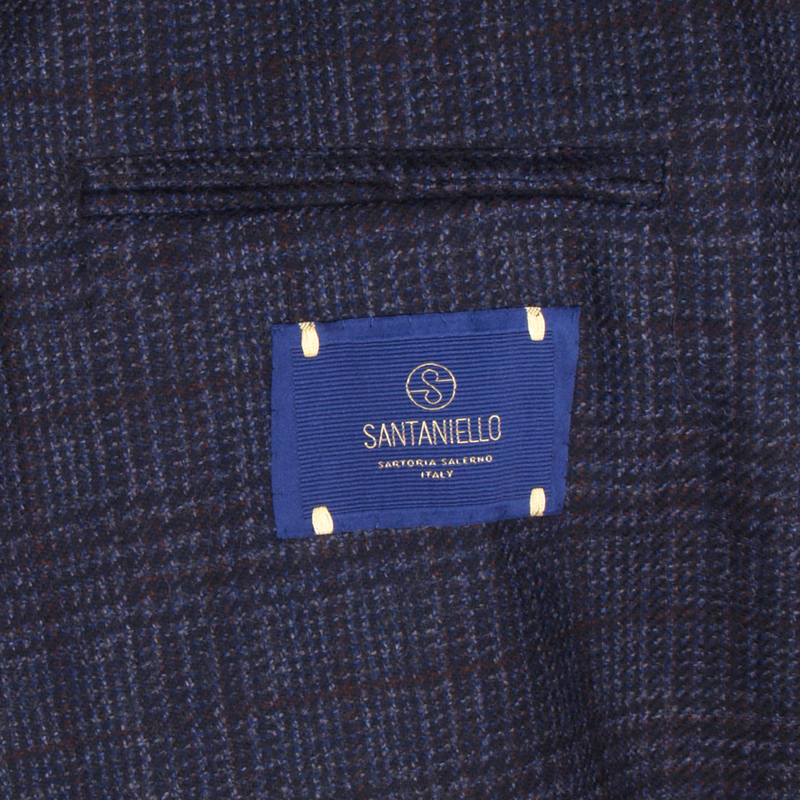 Santaniello jacket in anthracite plaid
