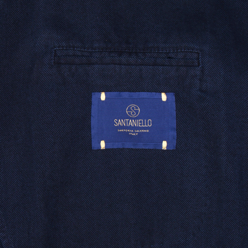 Santaniello cotton jacket in dark blue