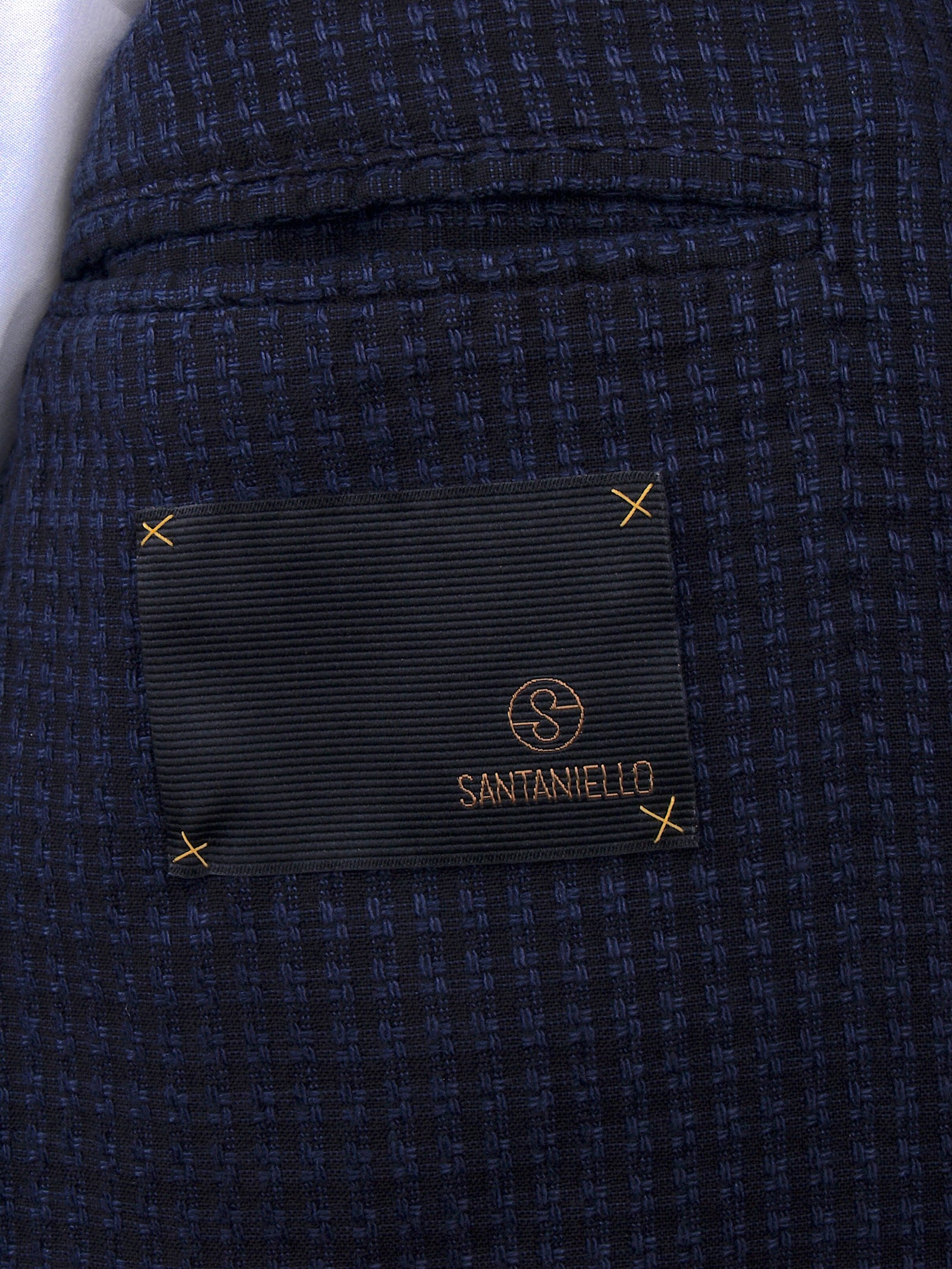 Santaniello Baumwolle Viskose Leinensakko Blau