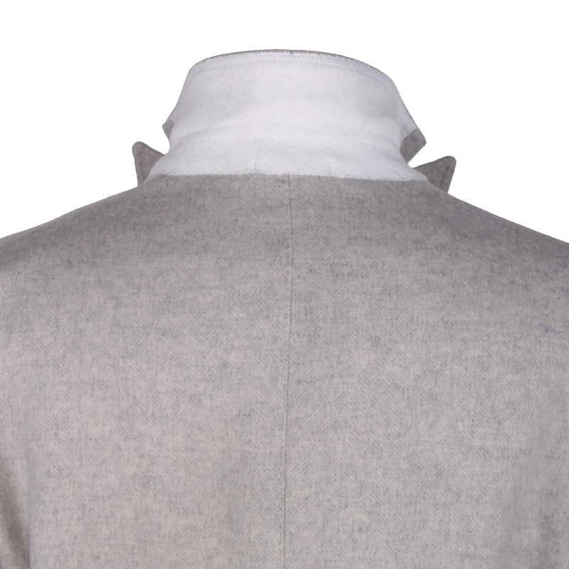 Gaiola Napoli virgin wool cashmere coat in light gray