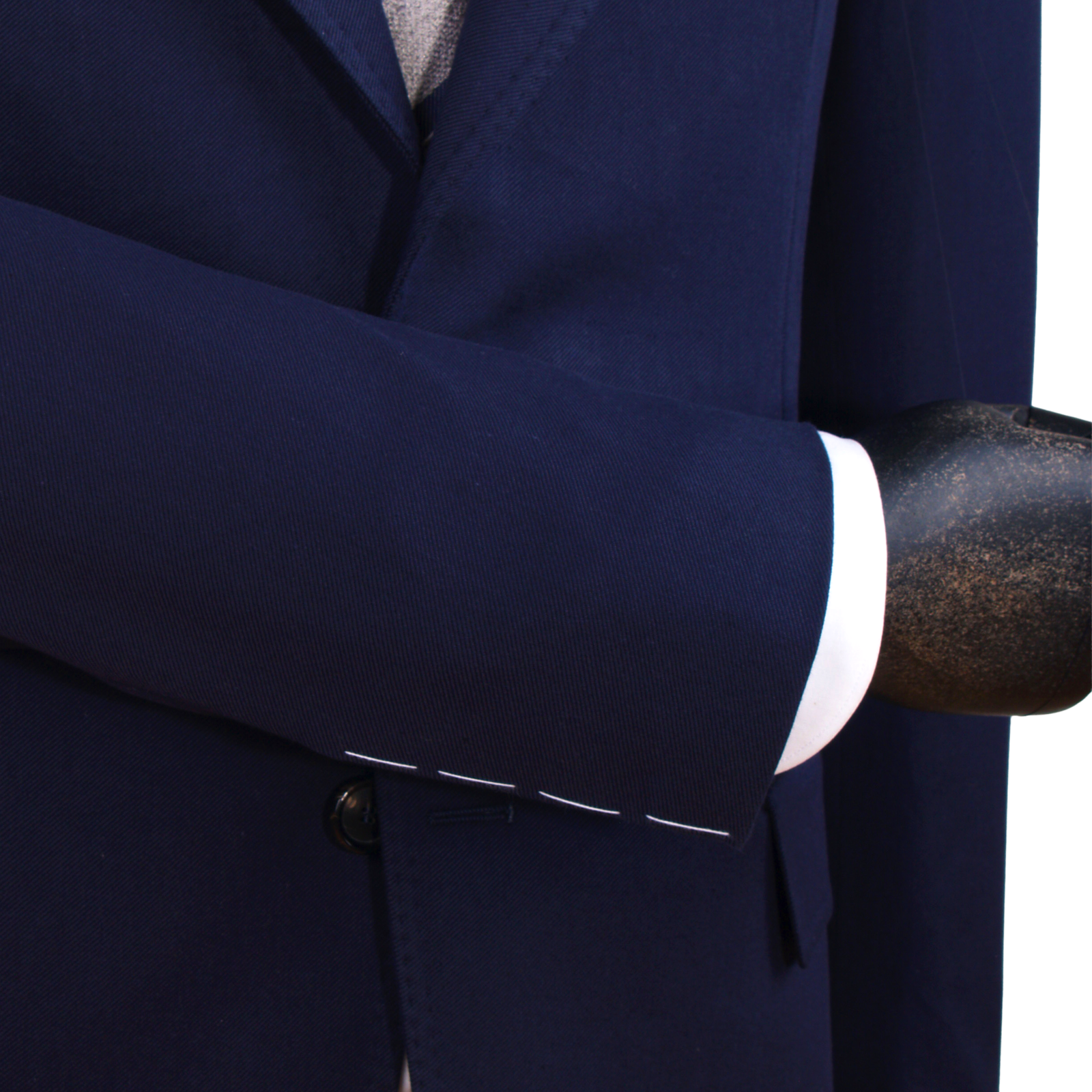 Gaiola Napoli wool and silk suit in dark blue