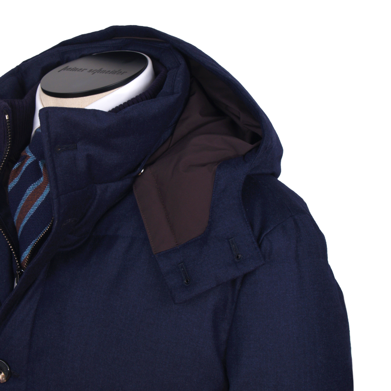Manto Schurwolle Jacke in Dunkelblau mit Green Storm System