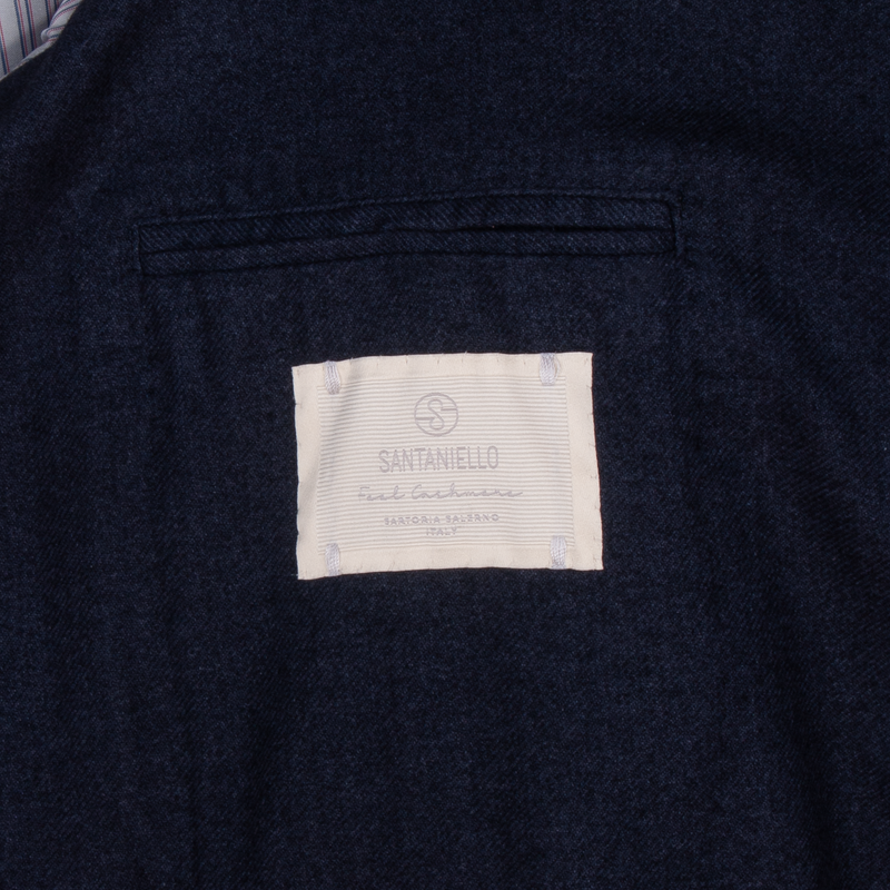 Santaniello cashmere silk jacket in dark blue