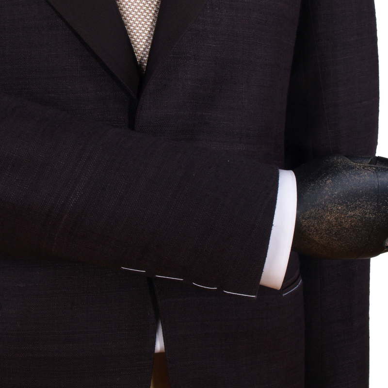 Gaiola silk tuxedo in dark brown
