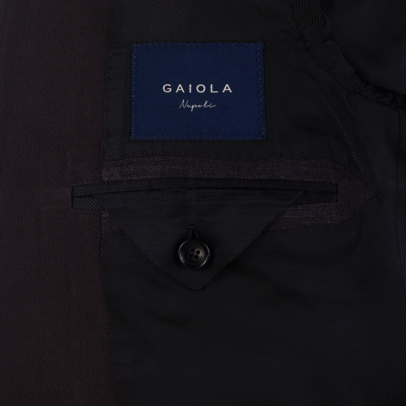 Gaiola silk tuxedo in dark brown