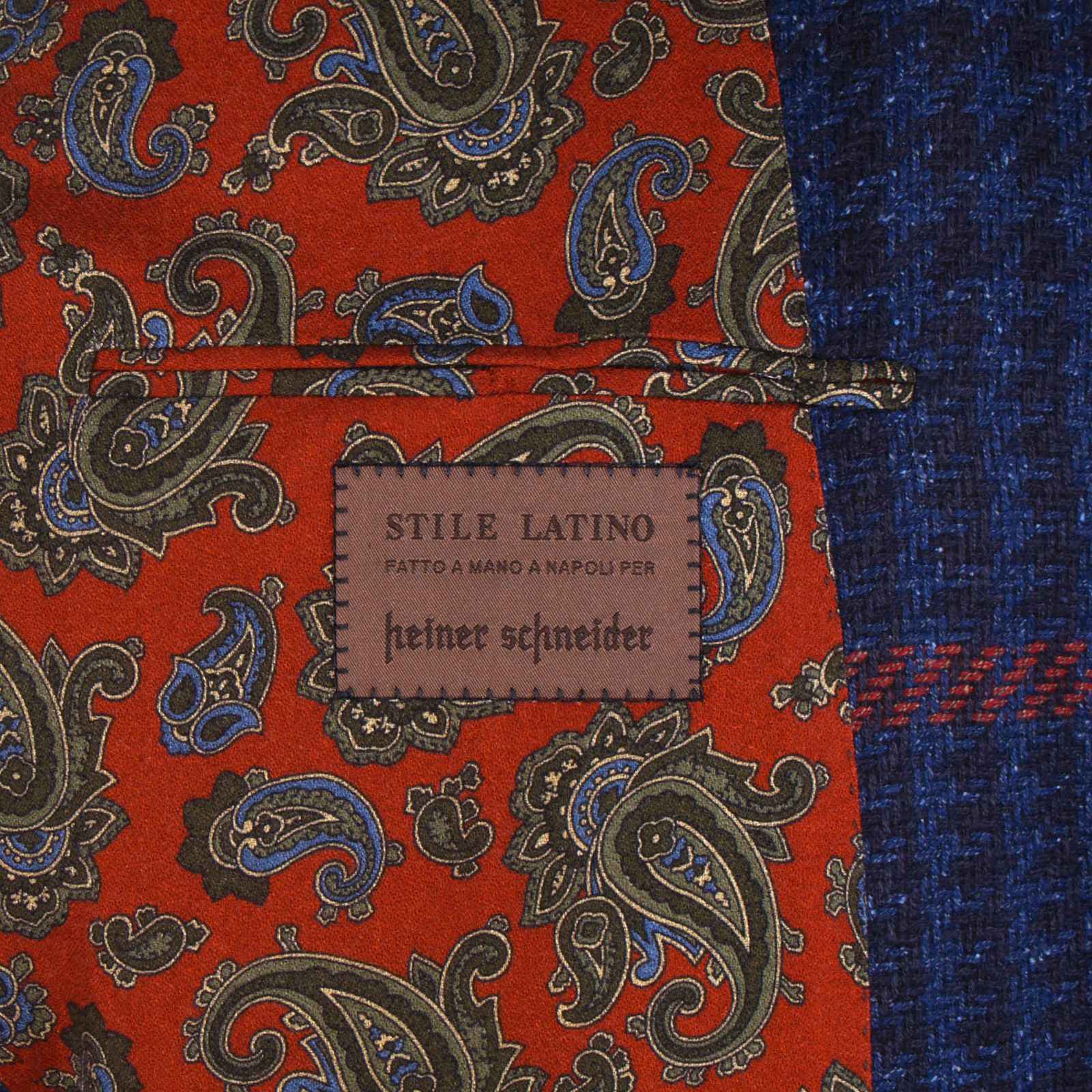 Stile Latino Sakko in Blau mit Karomuster