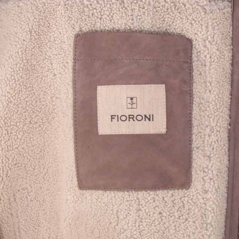 Fioroni Shearling Bomberjacke mit Strickeinsätzen