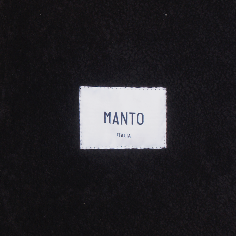 Manto Shearling Lederjacke in Grau