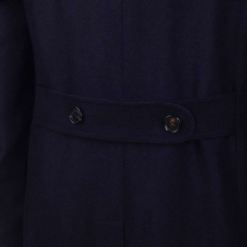 Gaiola Napoli coat dark blue in a wide herringbone pattern