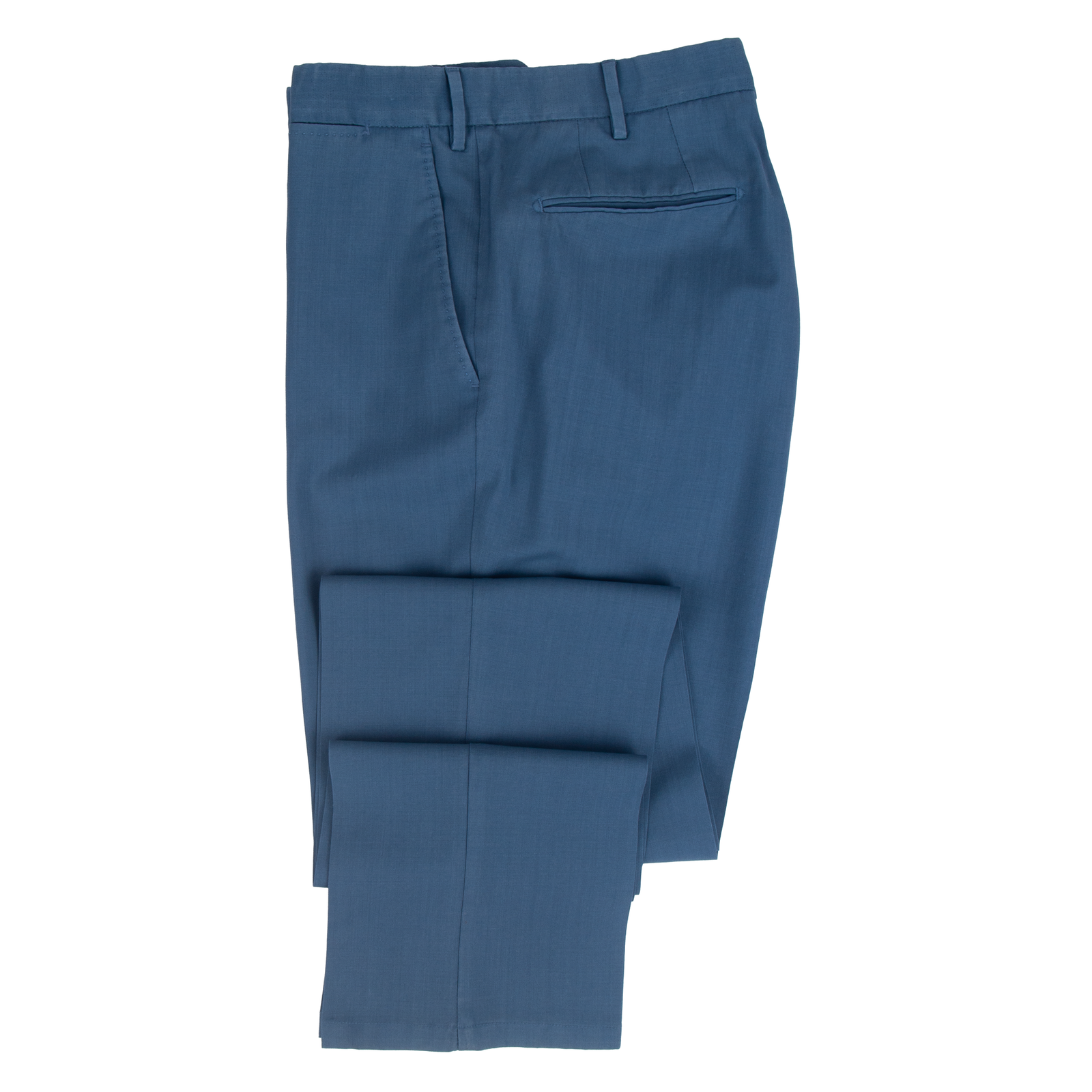 Santaniello linen suit in steel blue