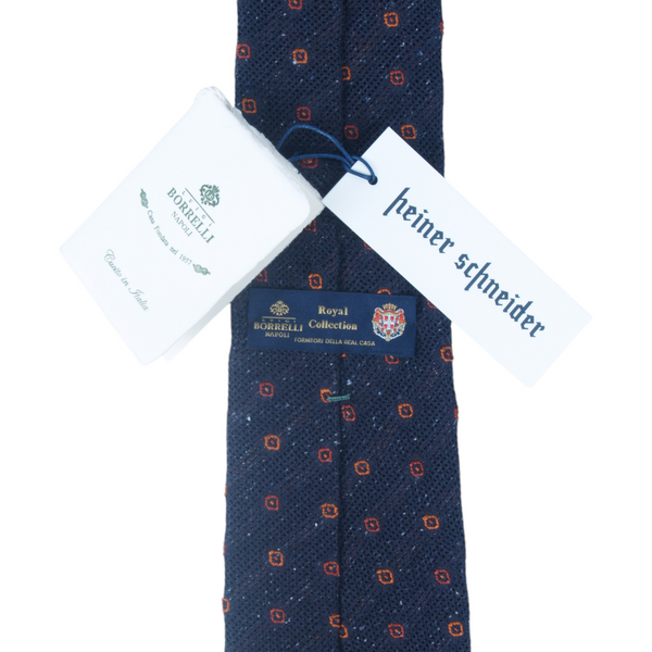 Luigi Borrelli tie Royal Collection Grenadine Blue - Heiner Schneider