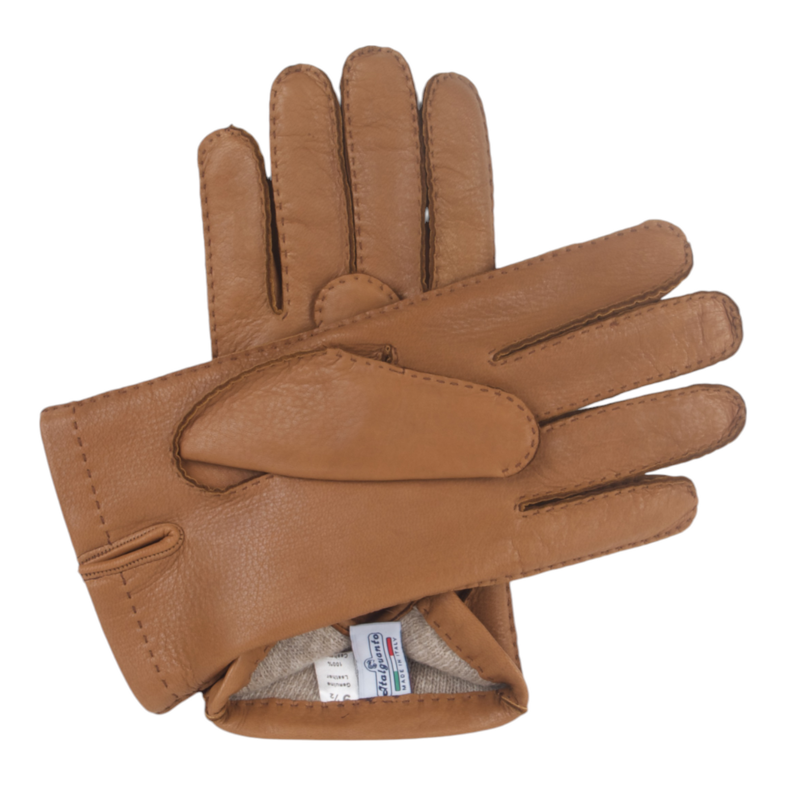 Italguanto Handschuhe aus butter weichem Hirschleder Braun