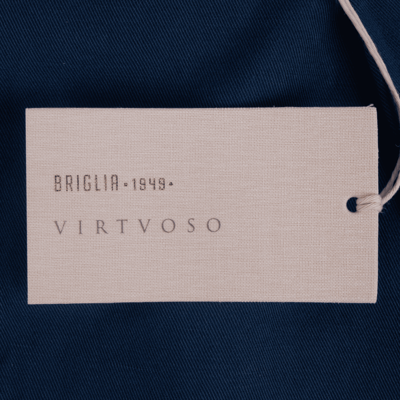 Briglia 1949 Linen cotton trousers model Courmayeurv night blue