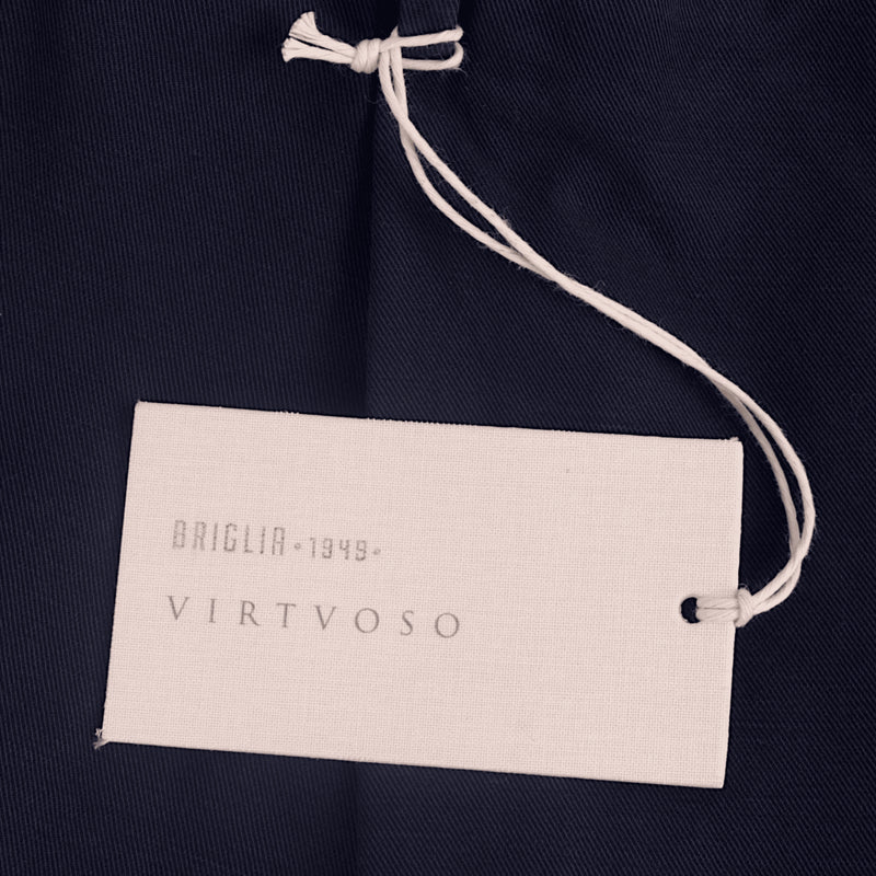 Briglia 1949 Linen cotton trousers model Courmayeurv Dark blue