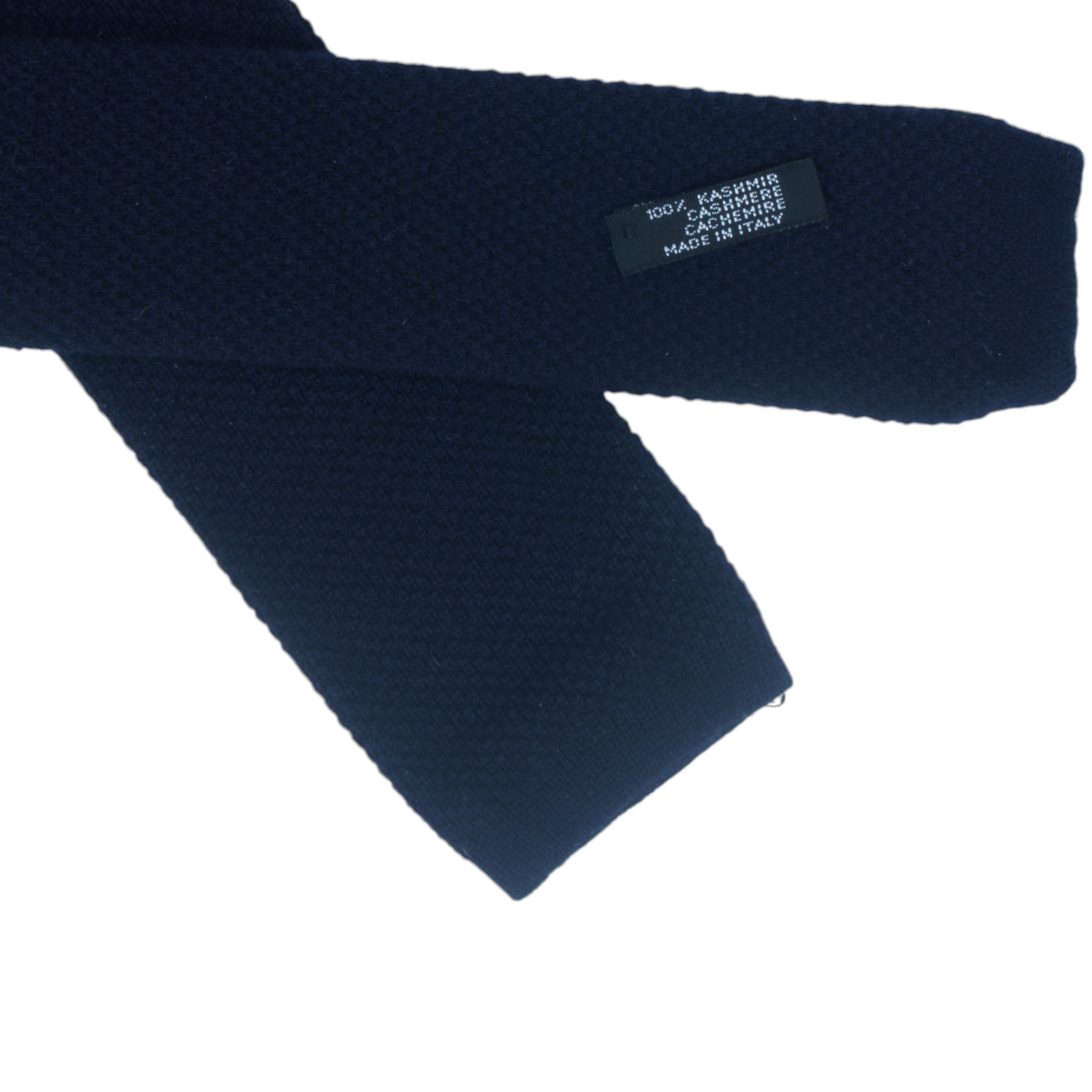 Petronius 100% Kaschmir Strickkrawatte Dunkelblau