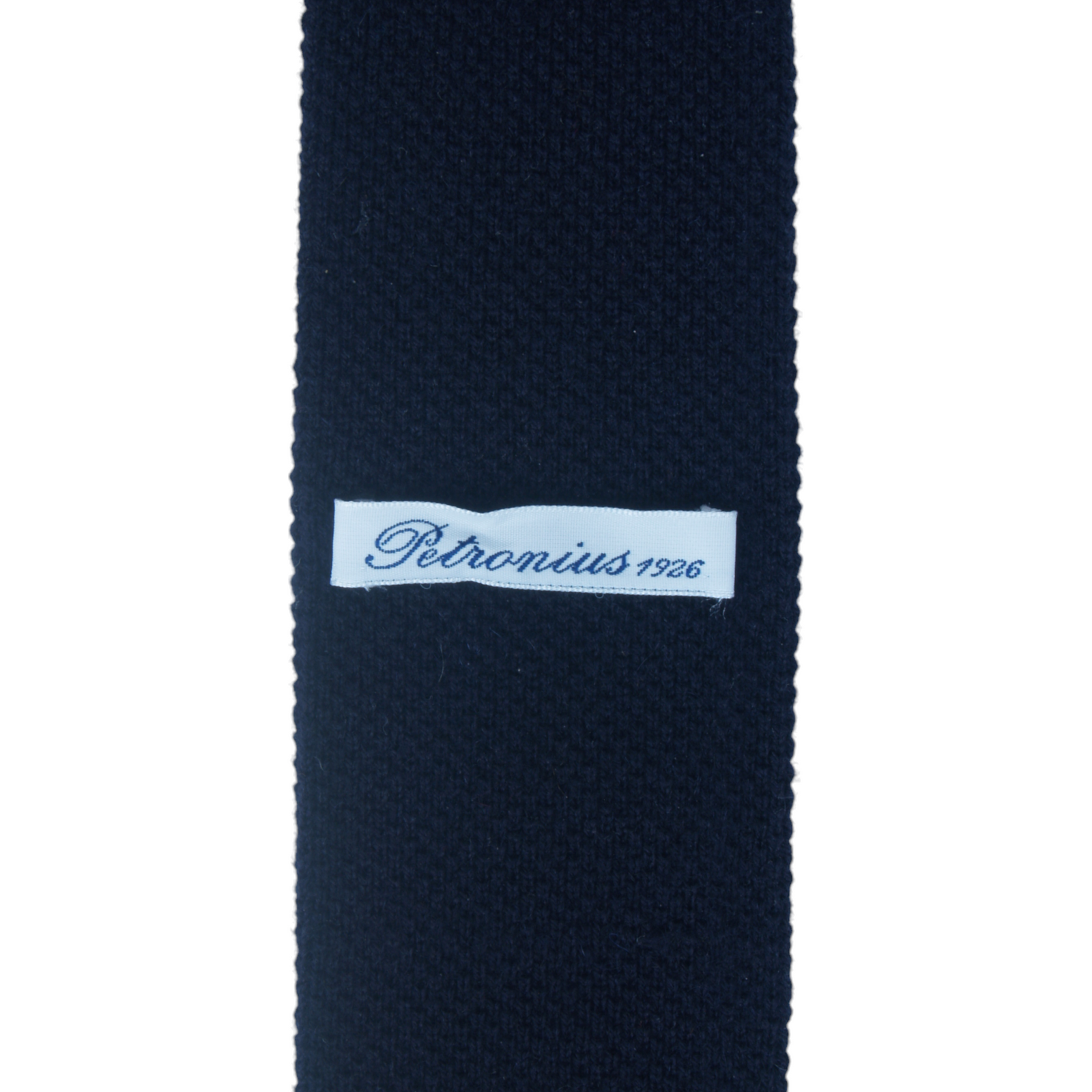 Petronius 100% Kaschmir Strickkrawatte Dunkelblau