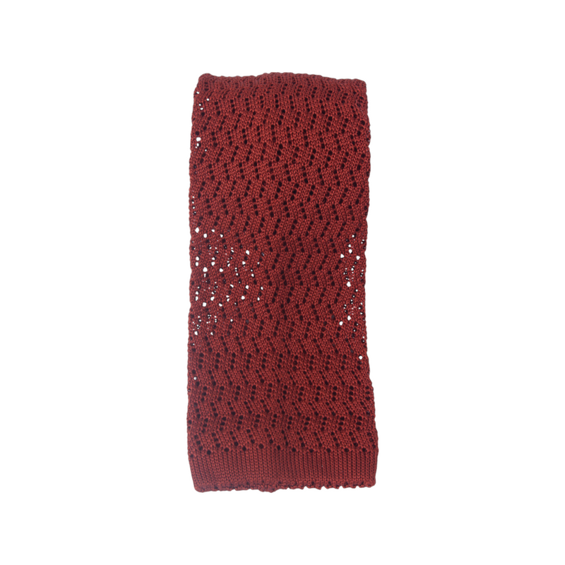 Petronius 100% Seide Strickkrawatte Rot