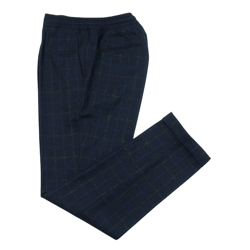Dunkelblaue Santaniello Flanell Joggpants