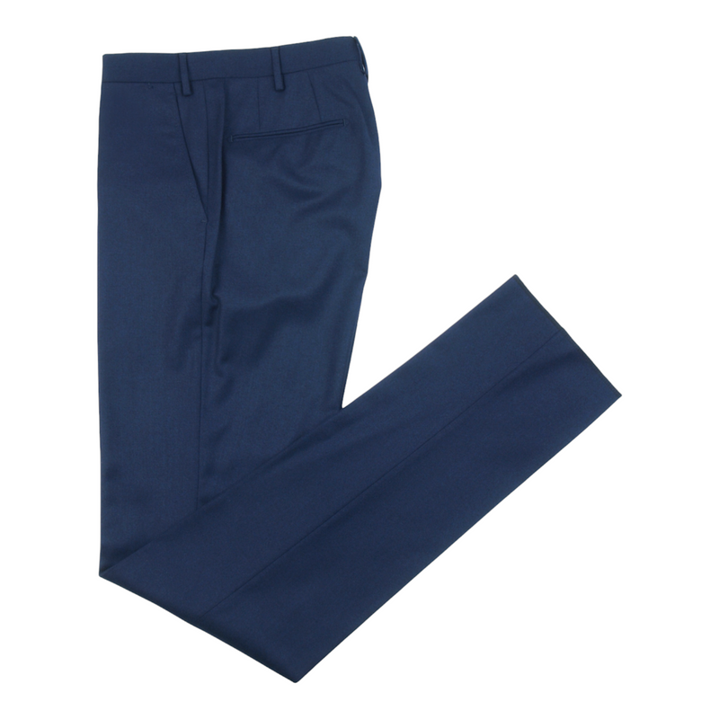 Santaniello dark blue soft flannel trousers