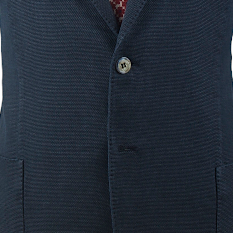 Santaniello Baumwolle Leinensakko Blau