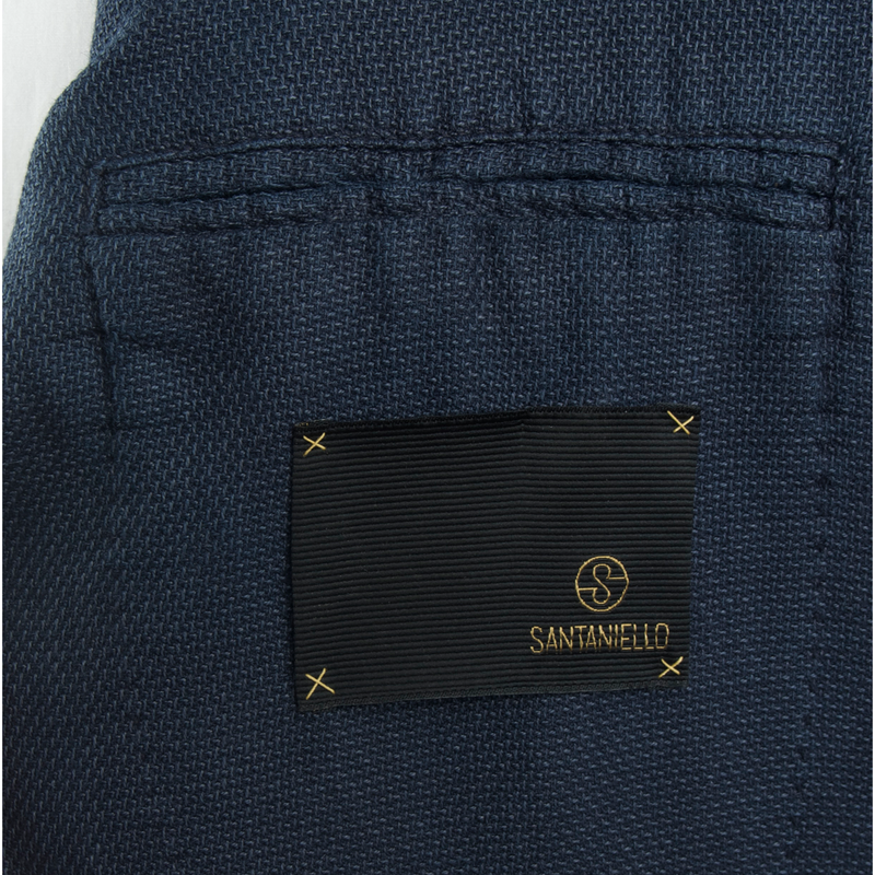 Santaniello Baumwolle Leinensakko Blau