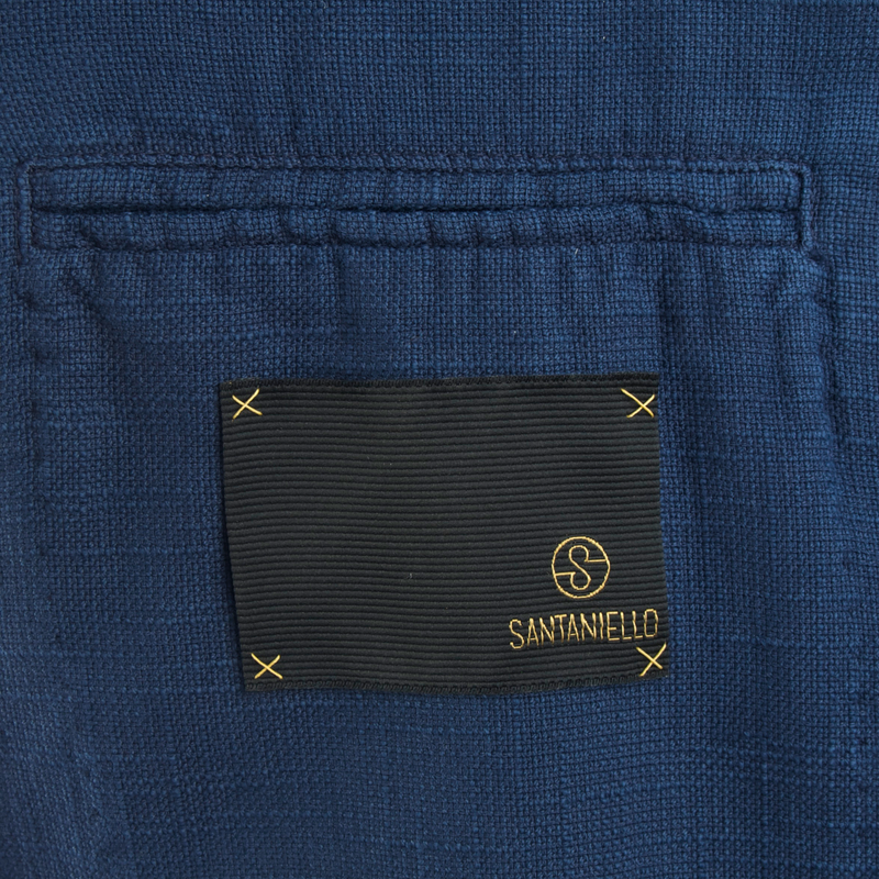 Santaniello Baumwolle Seidensakko Blau