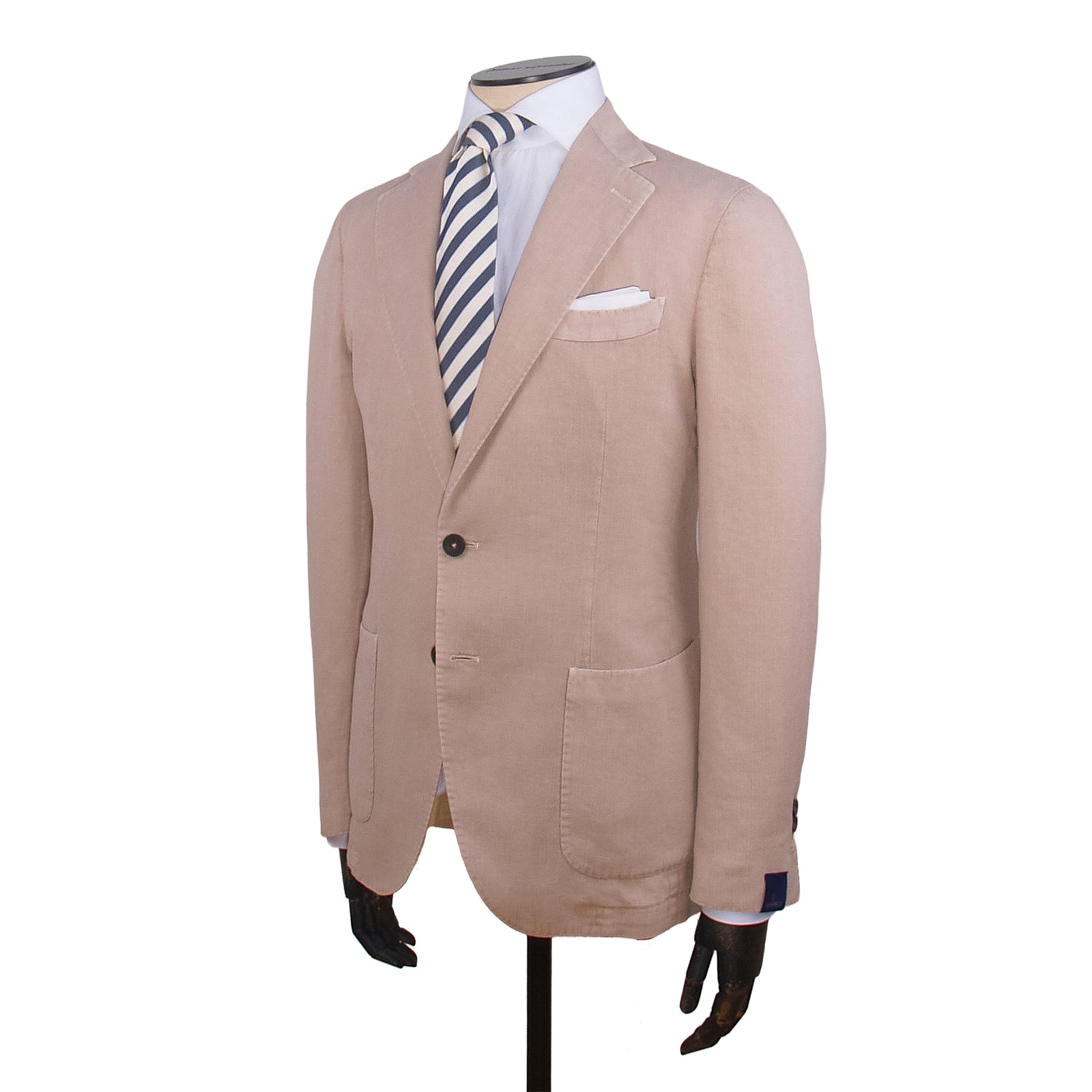 Santaniello Baumwolle Ramie Leinen Sommersakko in Beige